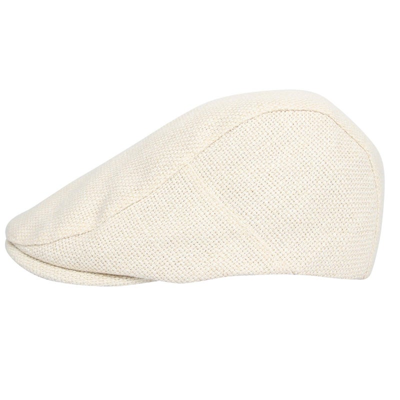 WITHMOONS Irish Hat Golf Cap Straw Weave Hat Cotton MZ30038 (Ivory) - Image 2